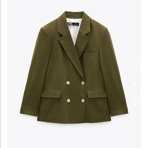 Zara double breasted Rustic Blazer